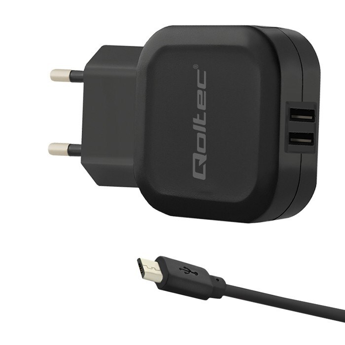 Nabíjačka mobilných zariadení Qoltec 50187 Black Indoor
