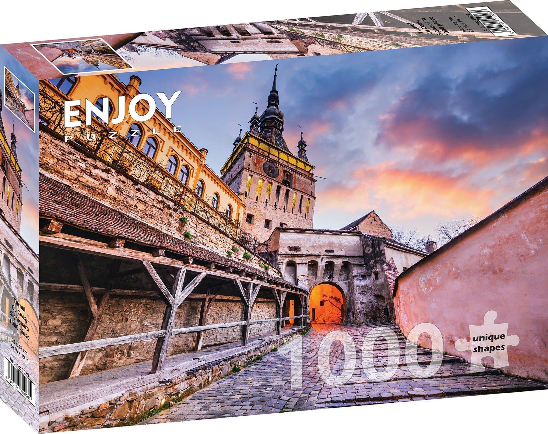 ENJOY Puzzle 1000-Teile-Puzzle von Enjoy – Der Uhrturm von Sighioara 01029