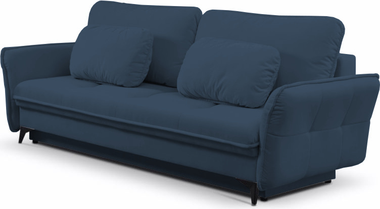 EURO-MEBLE Bequemes LARGO-Sofa (Dark Blue - Mono 242)