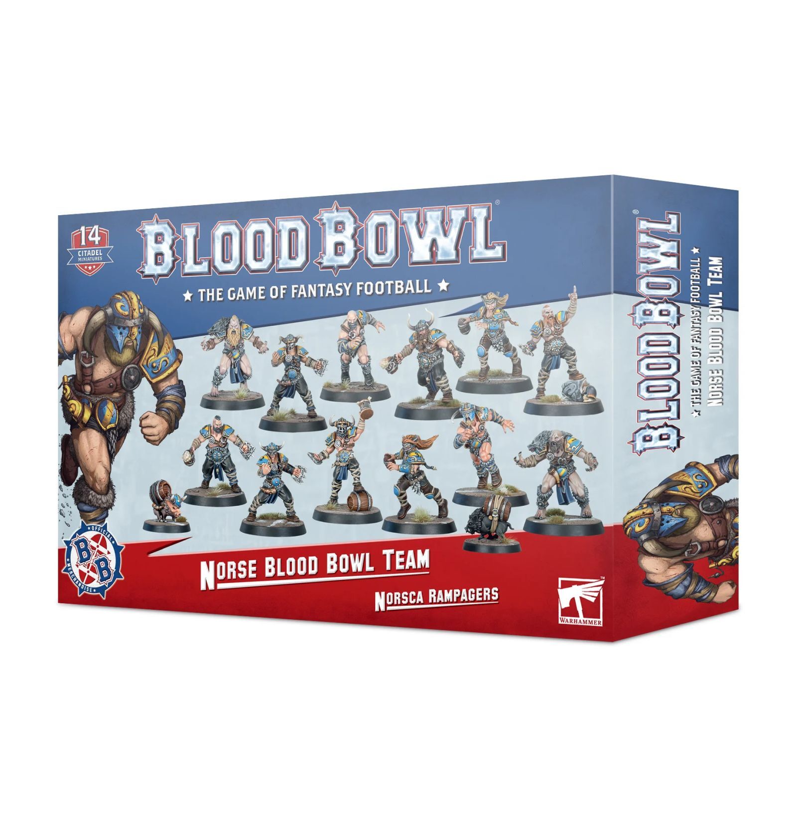 Games Workshop Norse-Team für Blood Bowl: Norsca Rampagers, Sammelfigur 202-24