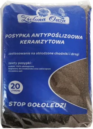 Zielona Oaza Anti-Rutsch-Streuung 20l Blähton - Grüne Oase