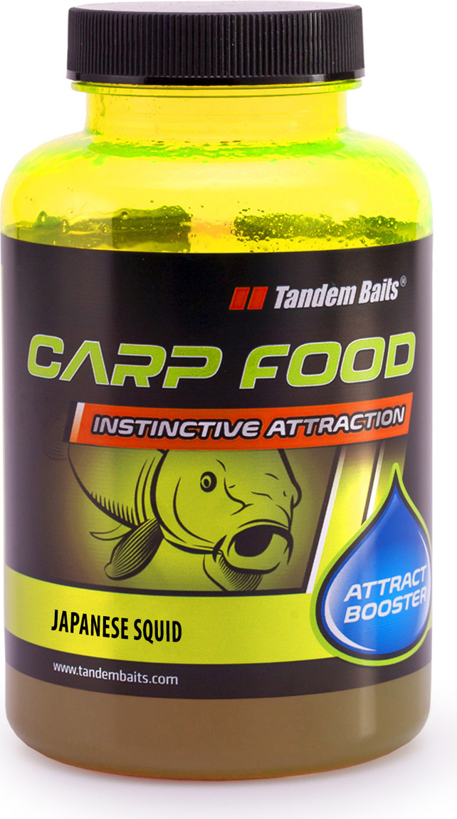 Tandem Baits Carp Food Attract Booster Japanischer Tintenfisch, Karpfen Angeln ohne Mühe, Köder zum Große-Fische-Angeln, Karpfenzubehör 300 ml 11073