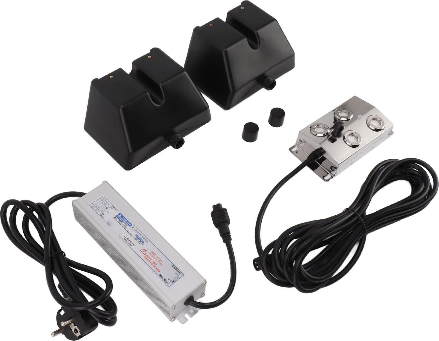 Ultrazvukový generátor hmly so 4 hlavami, 150 W, DC 45–48 V, 3,4 A, IP67, citlivý generátor hmly pre skleníky, jazierka a festivaly