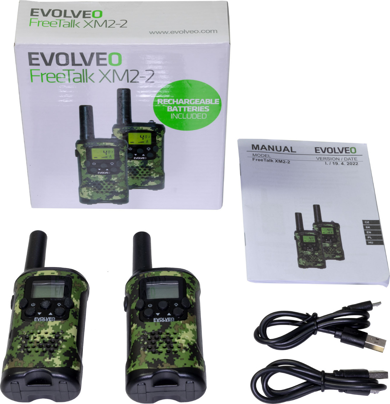 EVOLVEO FreeTalk XM2, Satz mit 2 Funkgeräten FT-XM2-2