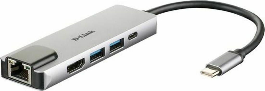 Rozbočovač USB D-Link DUB-M520 sivý