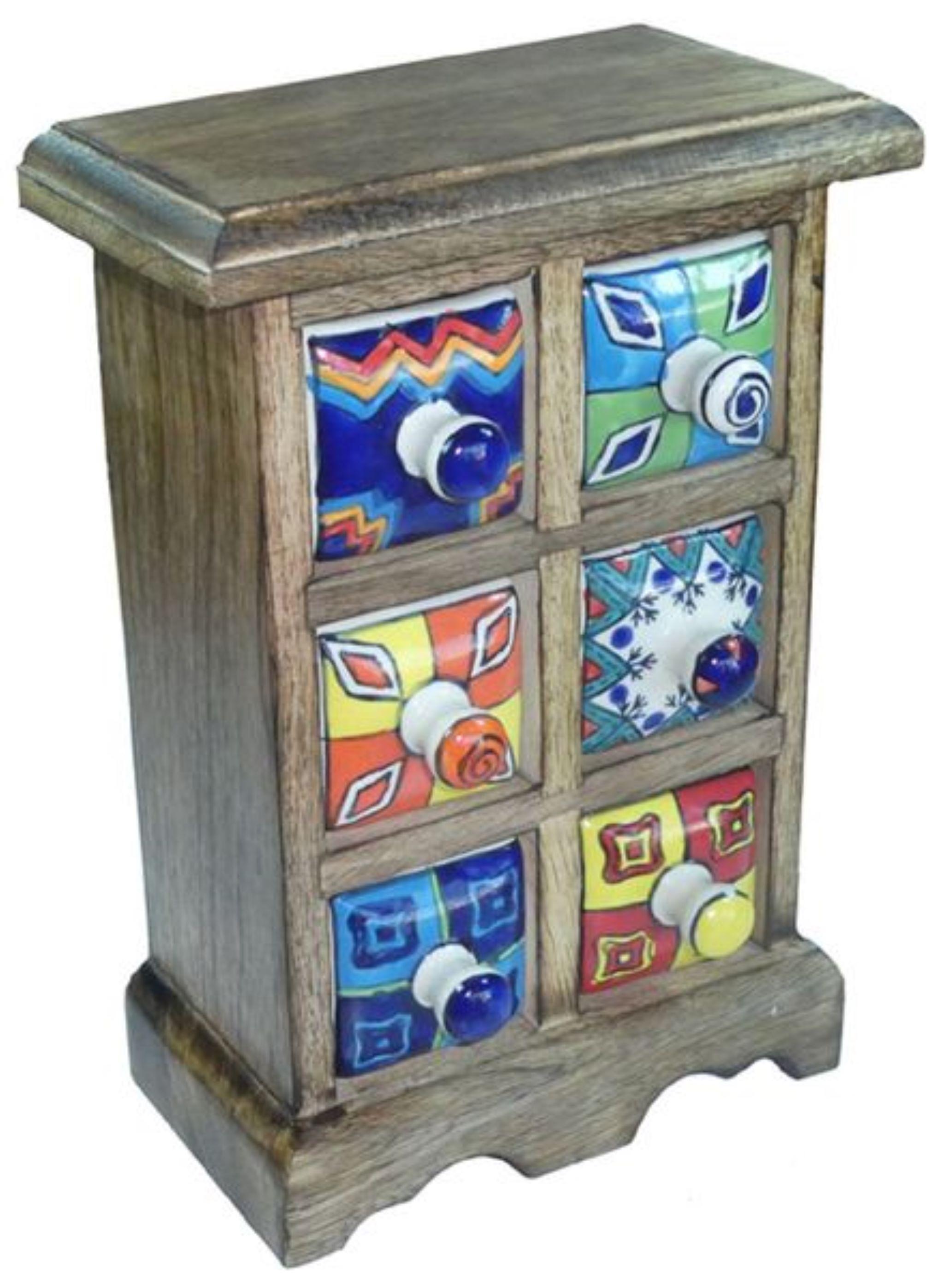 artasia – Franz Xaver Hauber – Einzelkaufmann Mini - Schränkchen aus Holz, Schmuckschränkchen, Gewürz-Schränkchen 2407