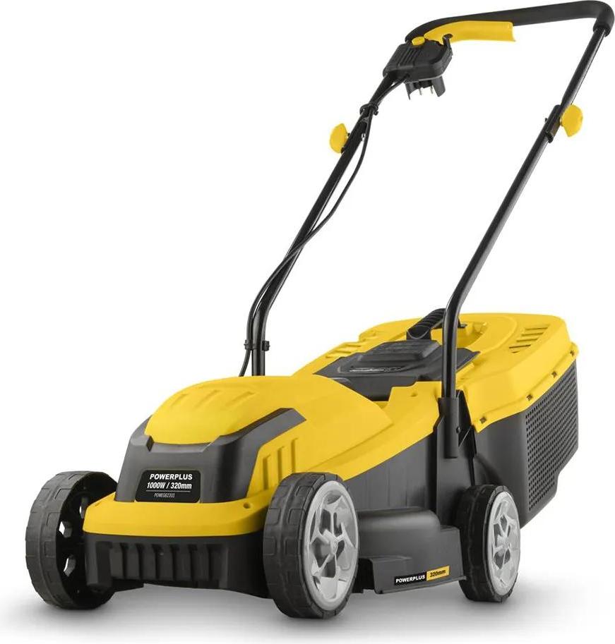 Elektro-Rasenmäher - POWERPLUS - POWEG62203 - 1000 W - 320 mm Ø - Mit Auffangbehälter und Heckauswurf