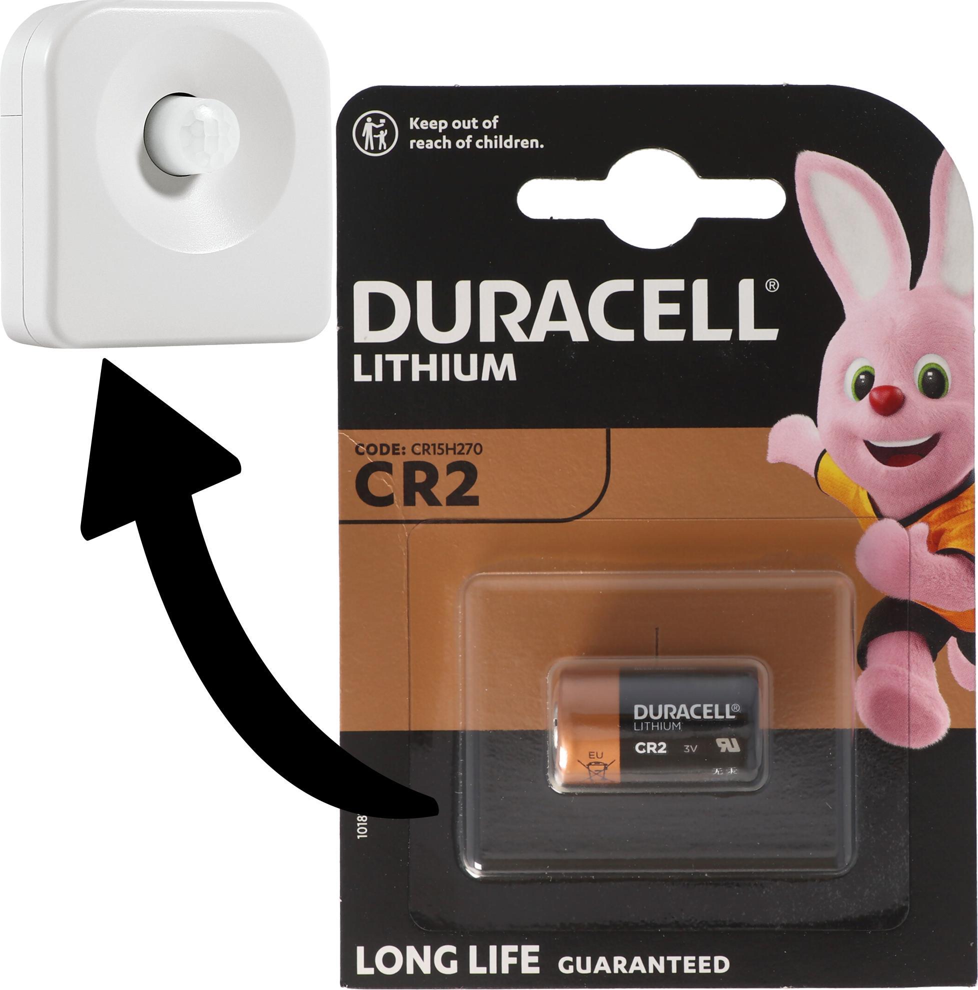 Batterie passend für Osram Lightify Motion Sensor Bewegungsmelder 1x Duracell CR2 Lithium Batterie