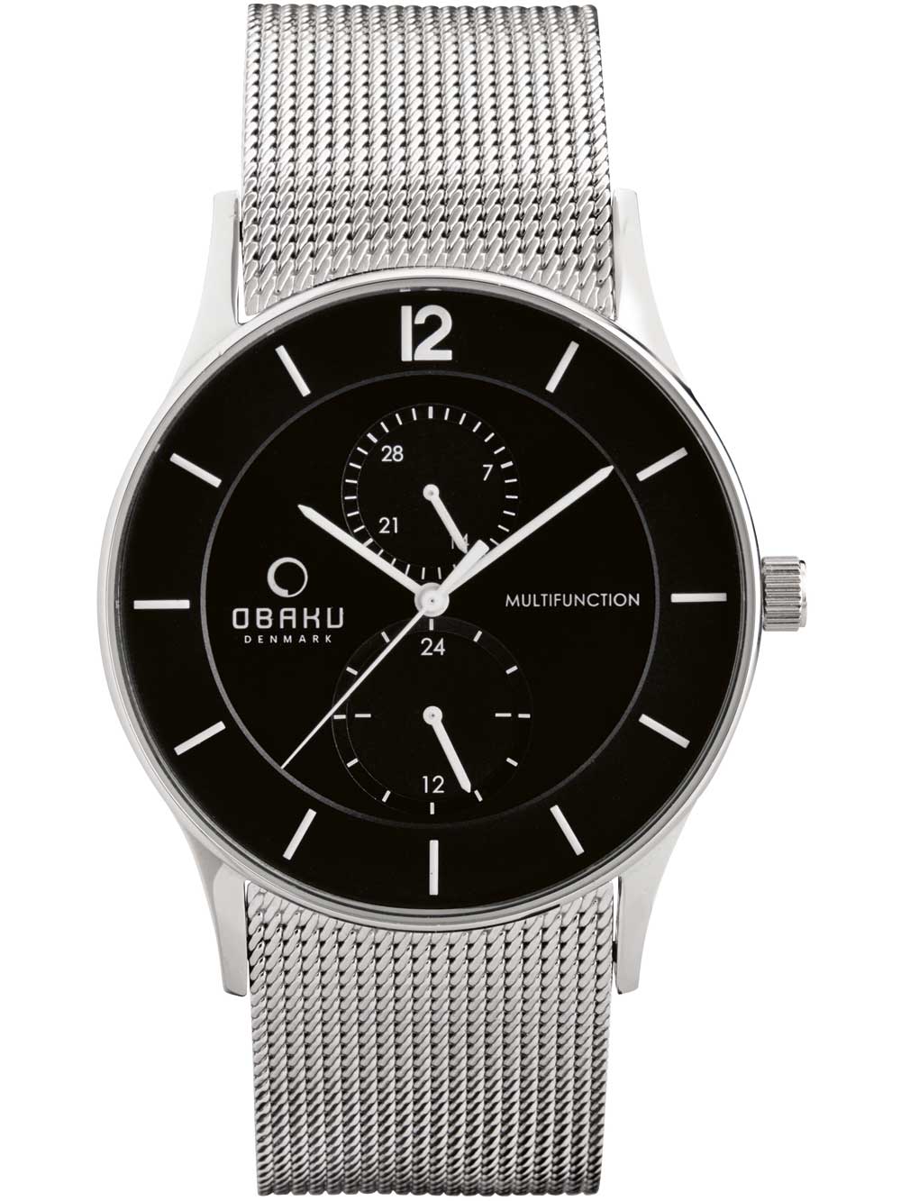 Obaku Uhr Herren Armbanduhr V157GMCBMC Multifunktion Meshband