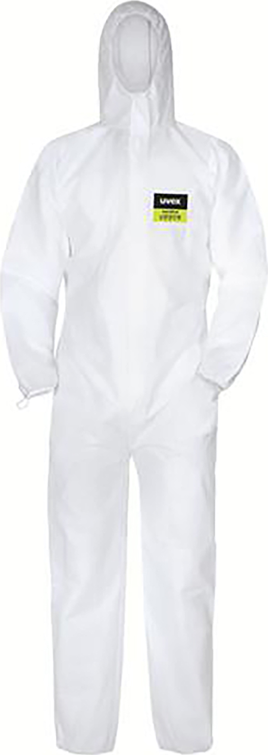 UVEX Arbeitsschutz 9817312 - Weiß - M - Erwachsener - Unisex - Reißverschluss - Polypropylen (PP) - Spunbond Spinnvlies Spunbond (SMS) 9817310