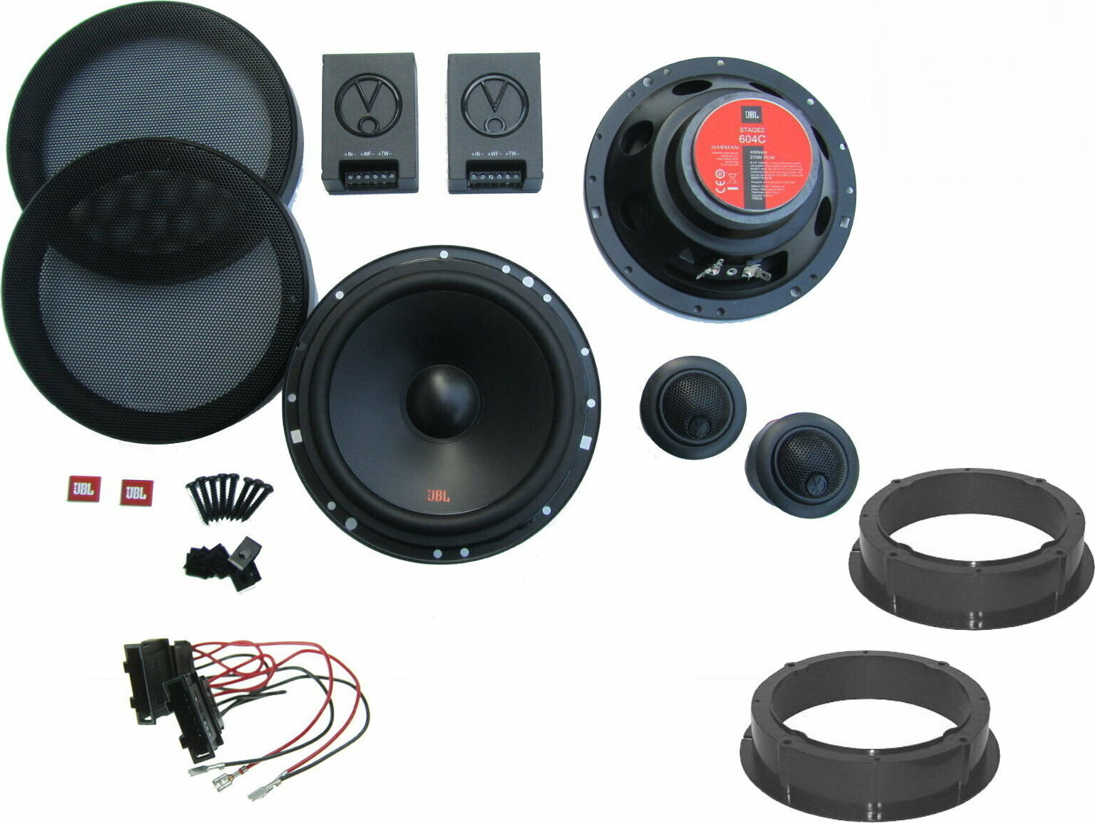 DSX JBL für VW Scirocco Bj 08-17 Komponenten System Tür Vorn hinten 270 Watt jbl604scirocco