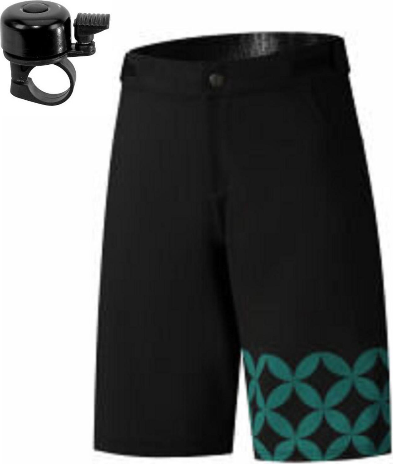 Shimano Fahrradbekleidung Fahrradhose W´s Sayama Printed Shorts Damen Gr. XL inkl. Fahrradklingel