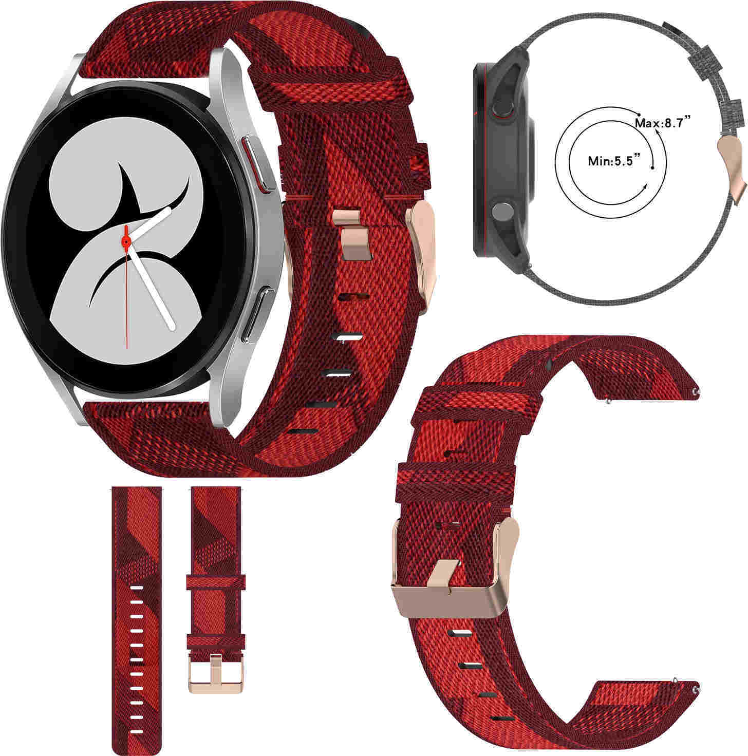 Pre Samsung Galaxy Watch FE 6 5 4 Normal Pro Classic Nylon Arm Band