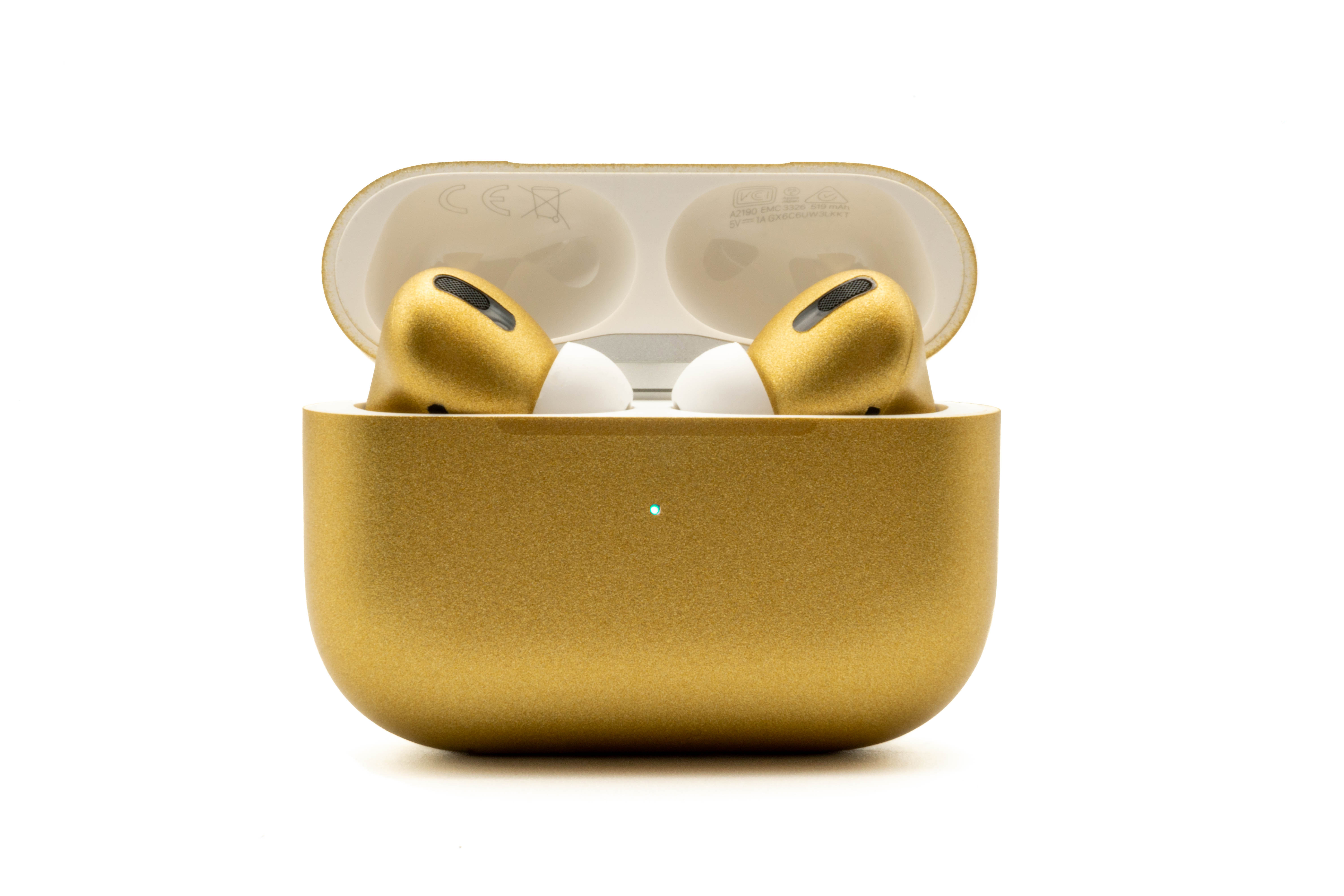 Apple AirPods Pro mit MagSafe Ladecase - ORIGINAL - Bluetooth Kopfhörer -  Gold Metallic Matt