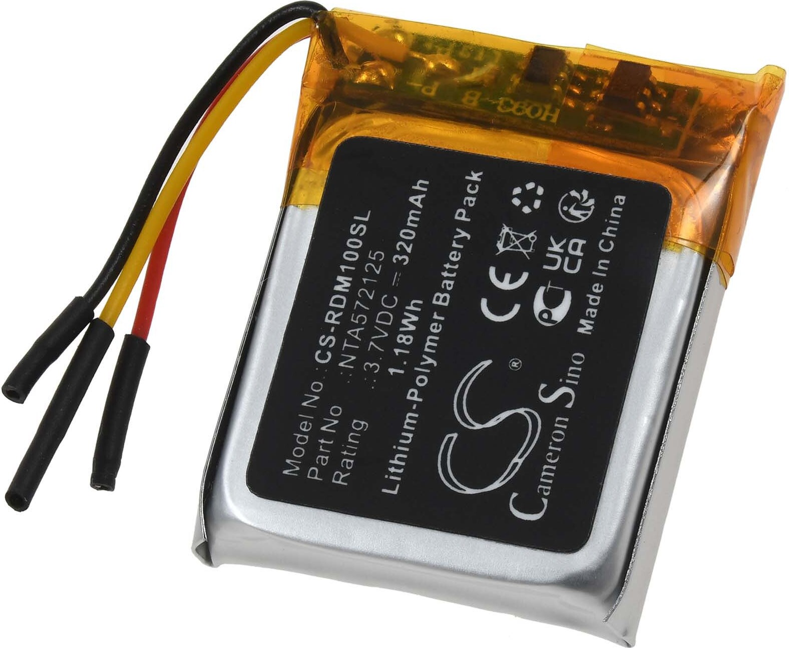 Powery Akku für Rode Wireless Go Mikrofonsystem G1.64.ROD.1.2E