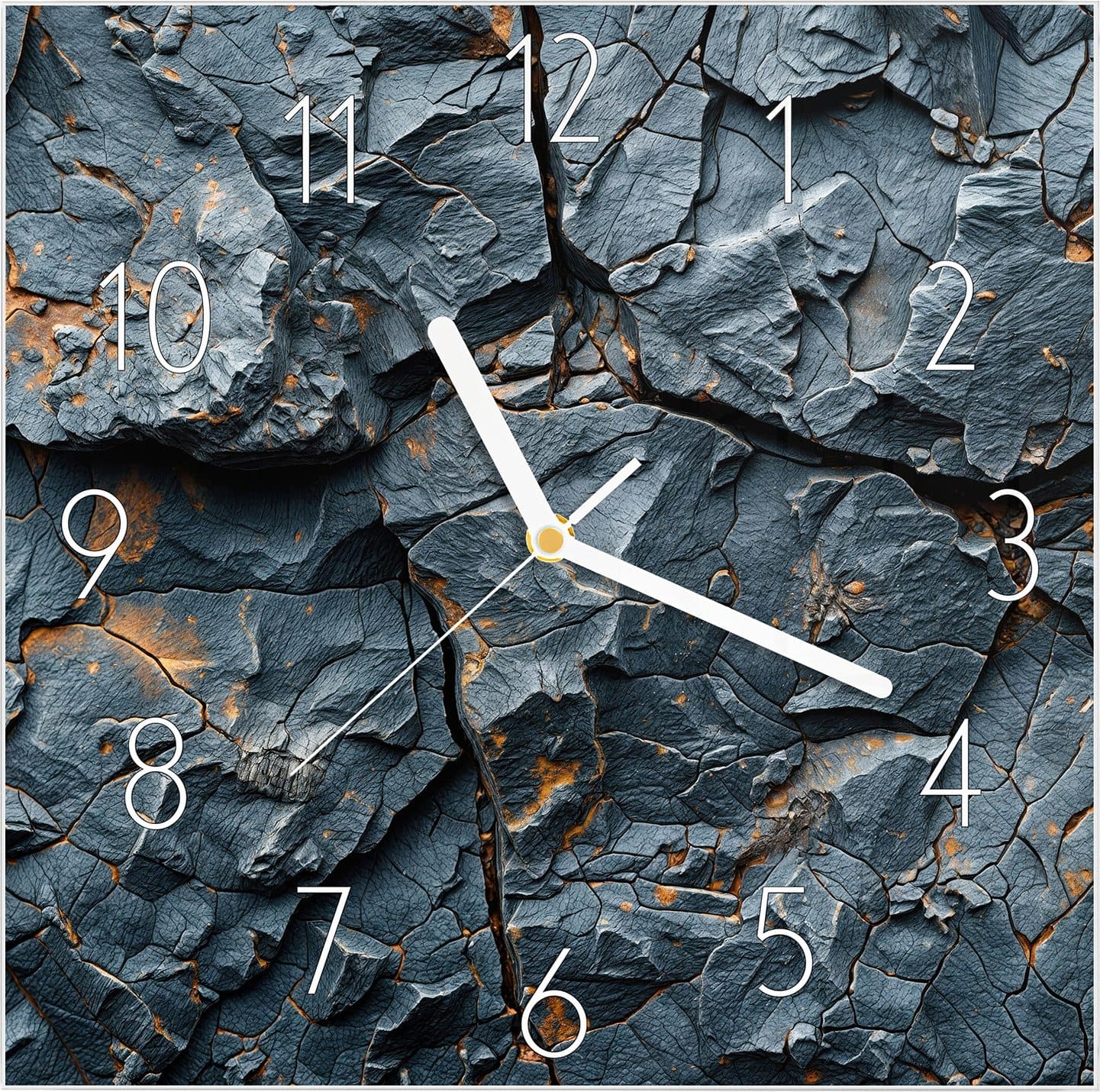 Primedeco Wanduhr aus Glas mit Motiv Gesteinsformation- 30 x 30 cm - inkl. Aufhängesystem
