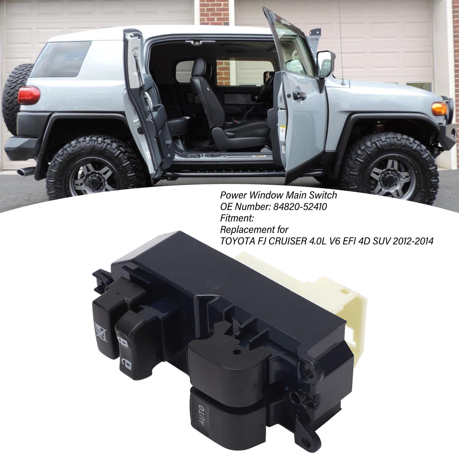 Gistuch Elektrischer Fensterheber-Hauptsteuerschalter 84820-52410 Hauptersatz für TOYOTA FJ CRUISER 4.0L V6 EFI 4D SUV