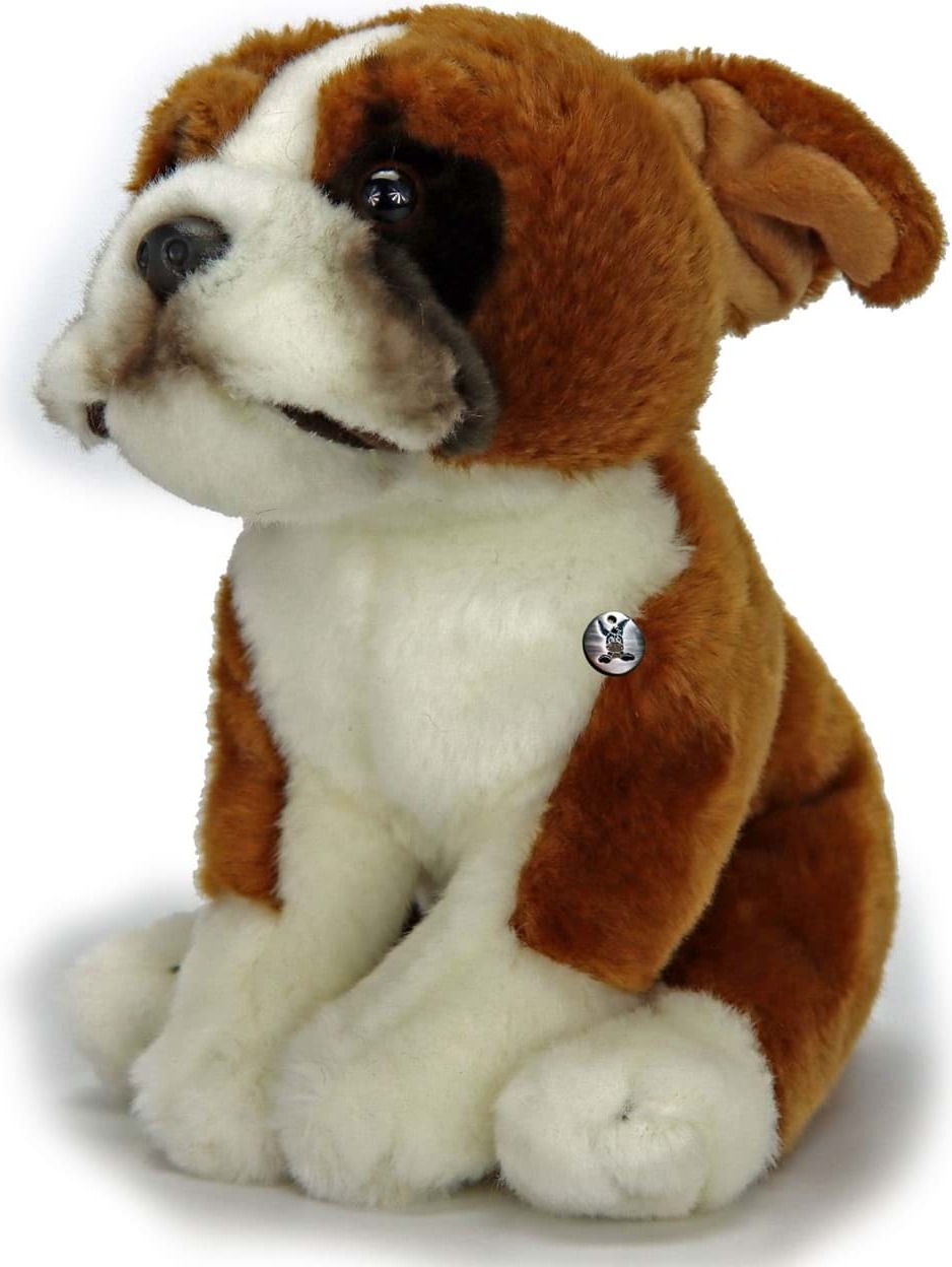 Kuscheltiere*biz Boxer Hund Kuscheltier Plüschhund sitzend Bulldogge ROSCO KT5311343