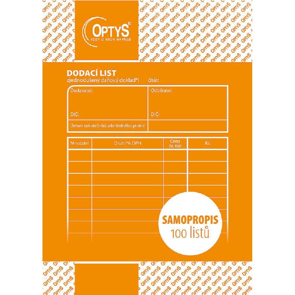 OPTYS 1078 - Lieferschein A6, 100 Blatt, NCR 271