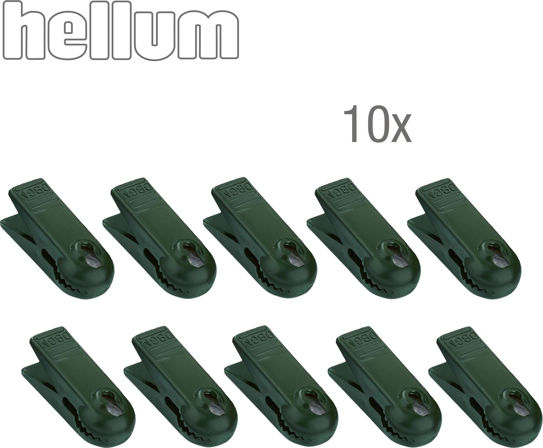 Hellum Ersatzklammer, grün, klein, 10er-Pack