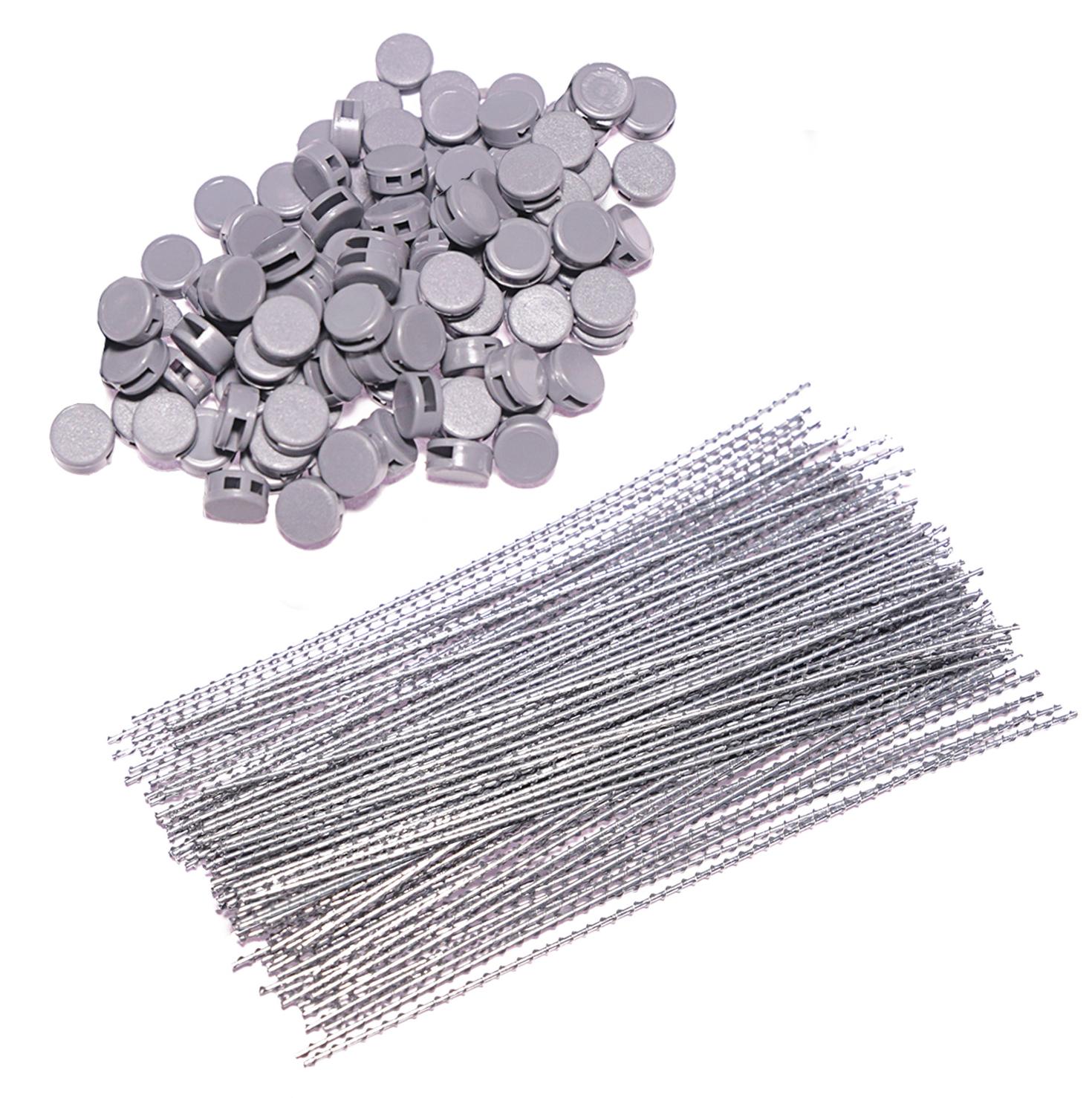 100 Plomben 8 mm + 100 Plombendrähte 100 mm für HMF Spendendose 45200