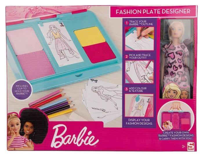 Barbie Fashion Plate Designer Kreativset zum Gestalten eigener Modekollektionen BRB-4931-AMZ