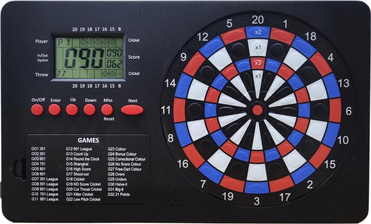 Bersaglio Per Freccette Elettronico Professionale - Con LED, 27 Giochi, Per 1-16 Giocatori - Foto 5