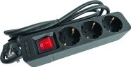 PROTEC.class Tischsteckdose PTSDS 3s 3fach mit Schalter schwarz 05105876