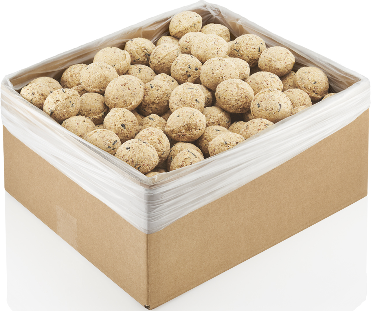 Dobar Große Frucht-Meisenknödel ohne Netz, 100 Futterknödel mit je 90 Gramm für die Ganzjahresfütterung 24118e