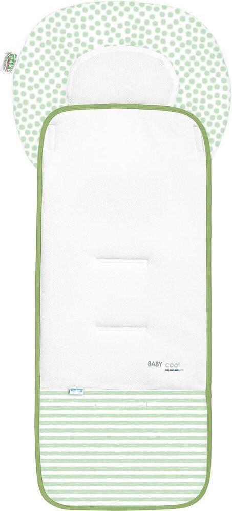 Odenwälder BabyNest Odenwälder Klimacool Autositz Auflage groß stripes neon mint