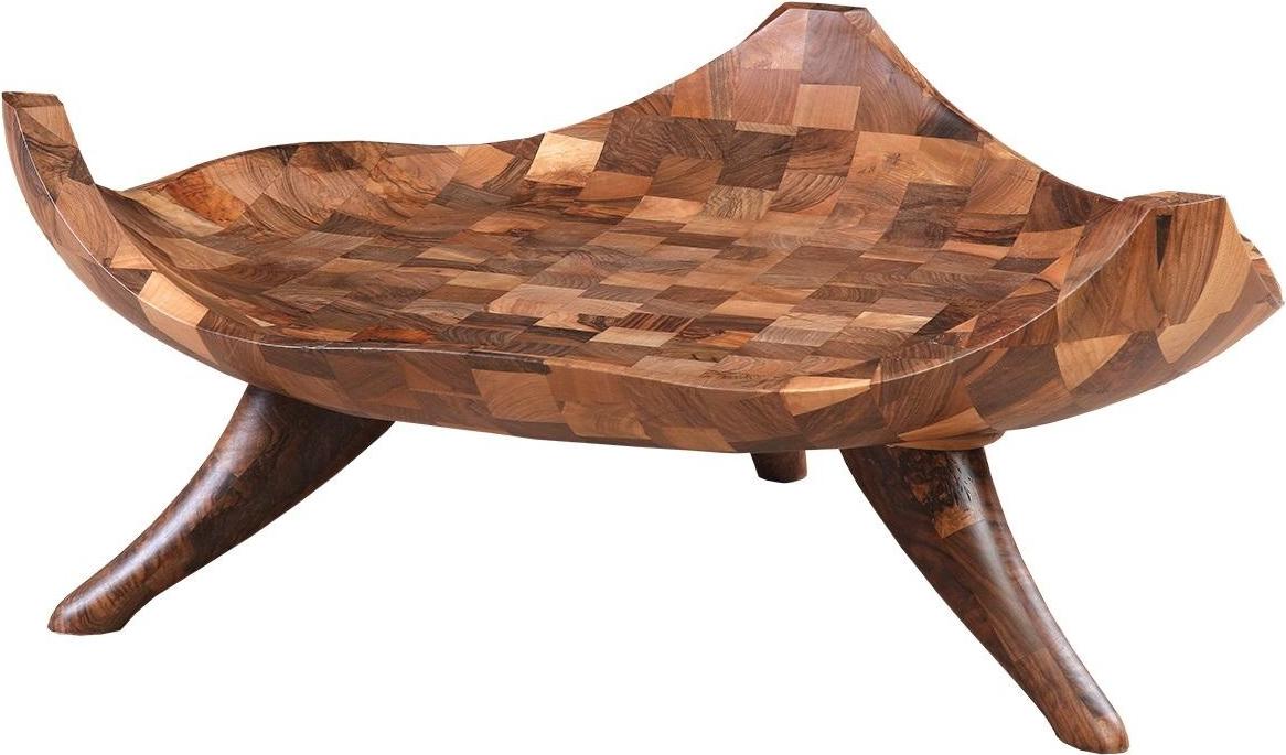 AEA Moderner brauner Holz-Couchtisch mit eleganter Optik