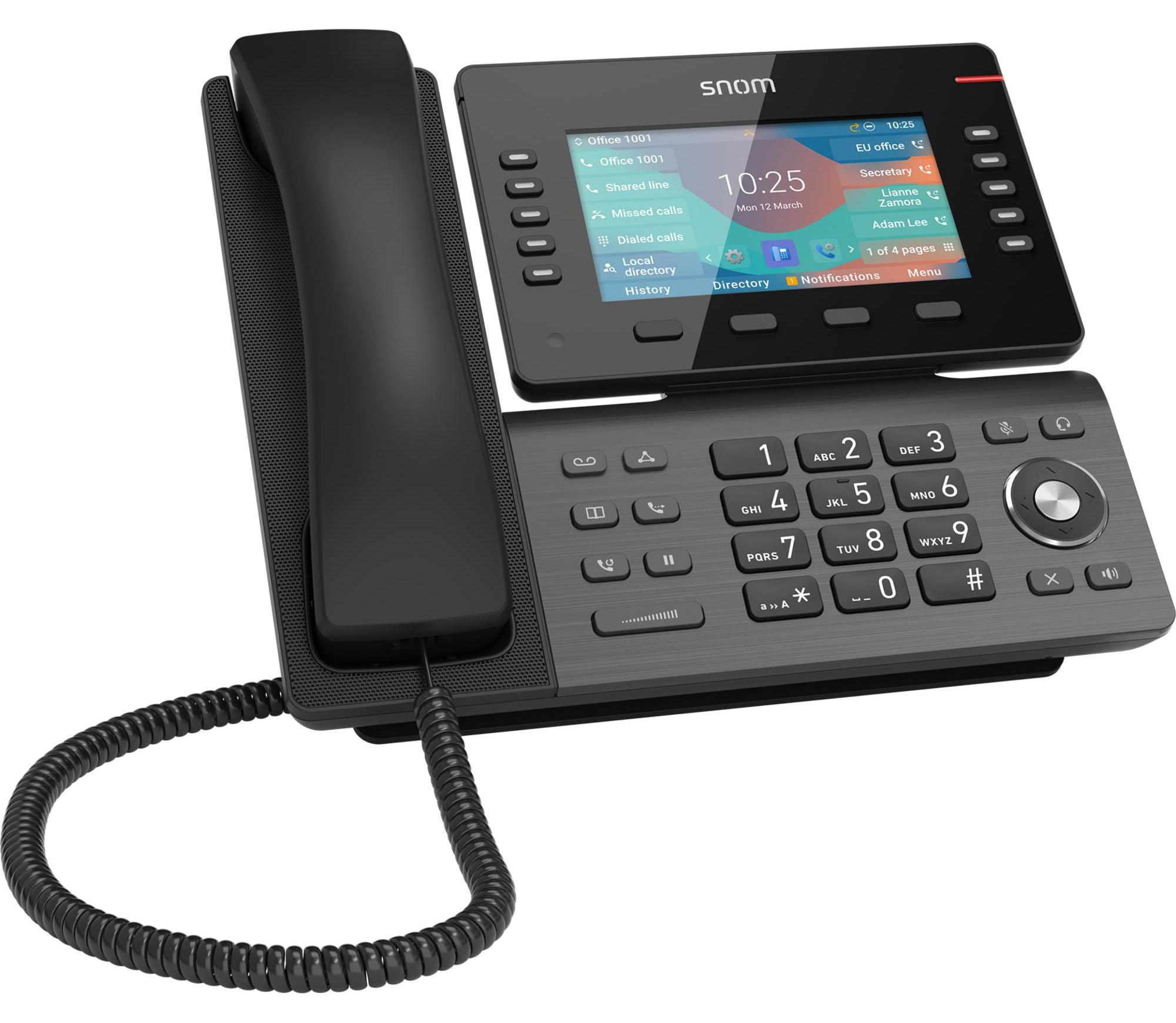 Snom D865, IP-Telefon, Grau, Linux, 50000 Eintragungen, TFT, 12,7 cm (5") 4536