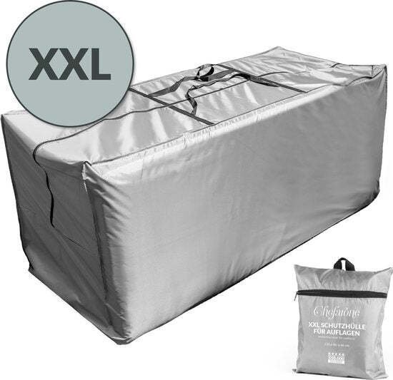 Aufbewahrungstasche Gartenauflagen Chefarone - Schutzhülle Polsterauflagen XXL - Auflagentasche wasserdicht - Gartenpolster Aufbewahrung mit UV Schutz - 175x60x80 cm