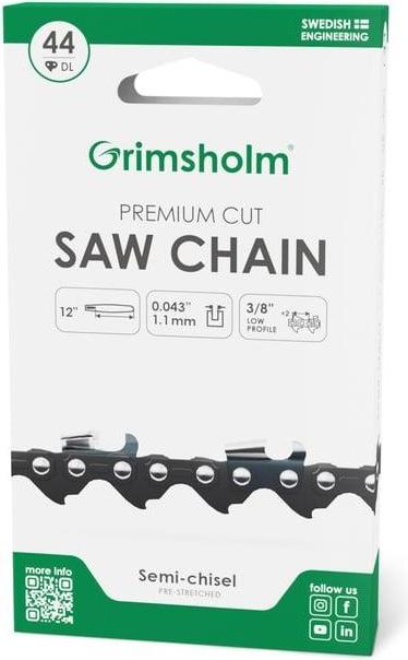 Grimsholm Sägekette Premium 44 Dl 3/8 .043/1.1Mm