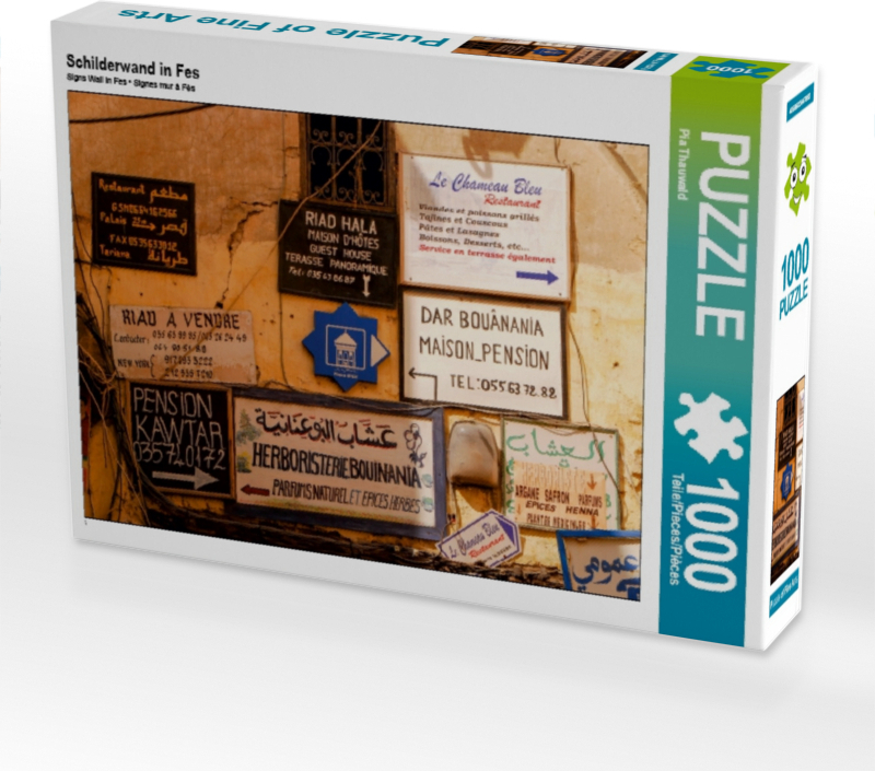 Calvendo Schilderwand in Fes 1000 Teile Puzzle quer 640x480mm, Thauwald Pia; 7322403