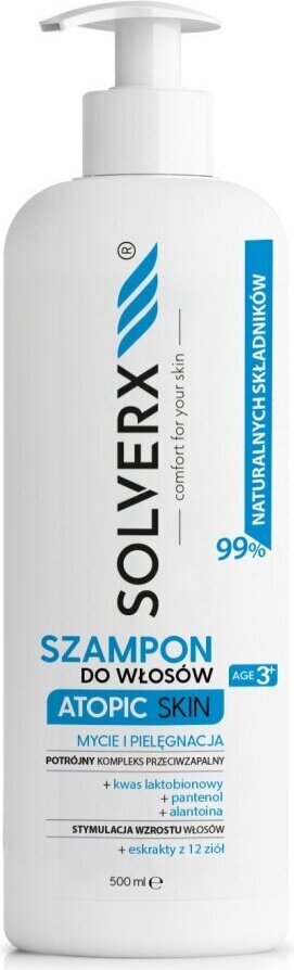 SOLVERX Atopische Haut Haarpflege & Anti-inflammatorisches Shampoo 500ml