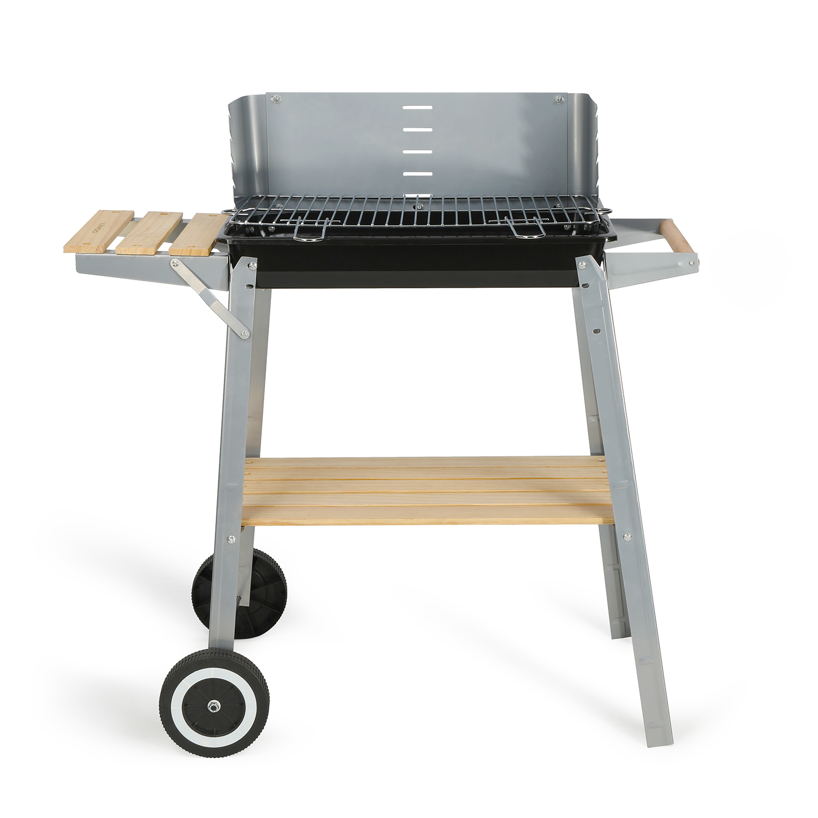 Gartengrill Holzkohle-Grill rund Standgrill Deckel Camping Party Outdoor 8056 