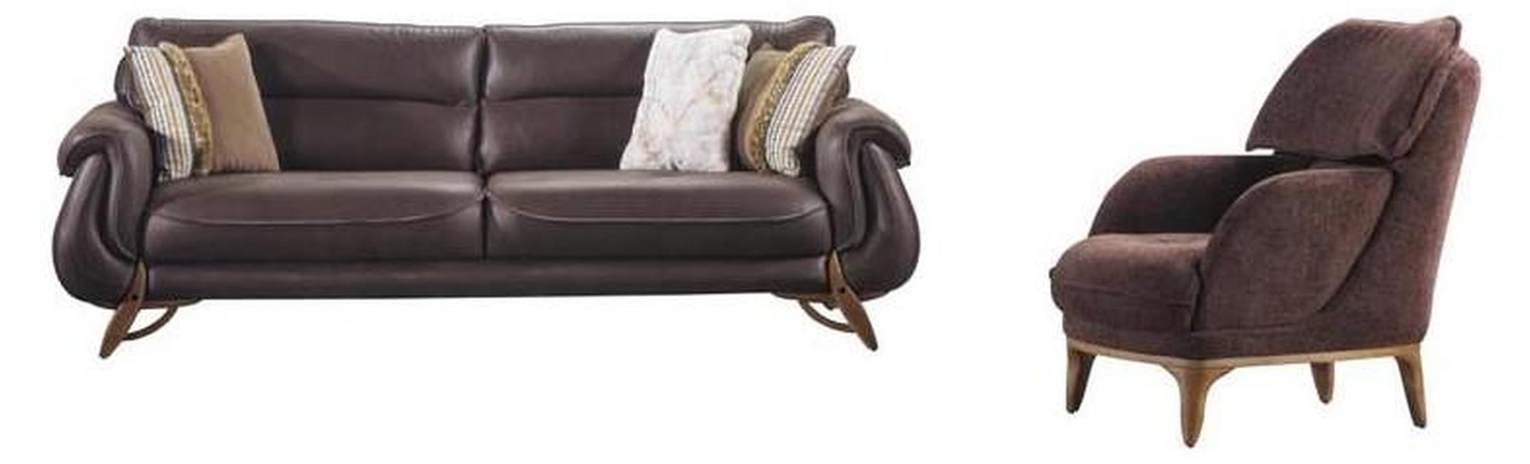 Sofa 3-Sitzer Wohnzimmer Couch Komplettsofa Lounge-Garnitur Relaxgarnitur 2tlg