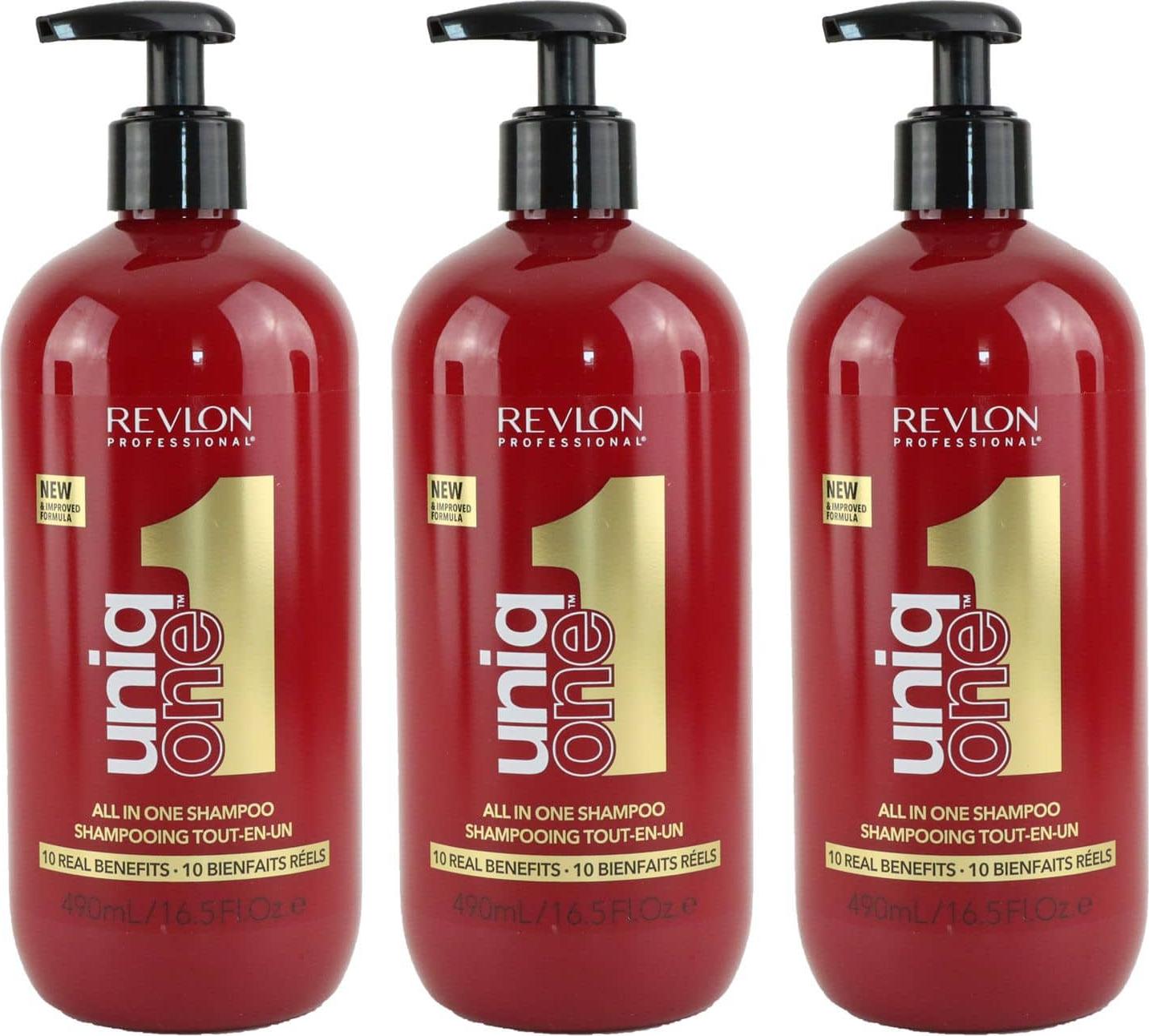 Revlon Uniq One All in One 3 x 490 ml Shampoo für jeden Haartypen Set