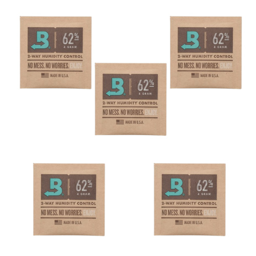 Boveda Feuchtigkeitsregler 62% – Größe 4 für bis zu 15g Kräuter (5er Pack)