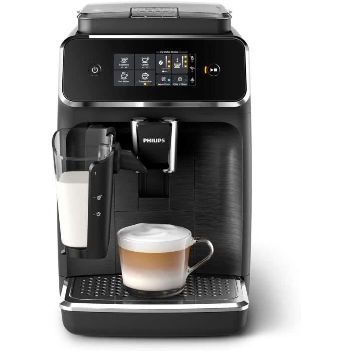 Automatický kávovar PHILIPS LatteGo Series 2200, 15bar, 1,8l, 1500W, čierny