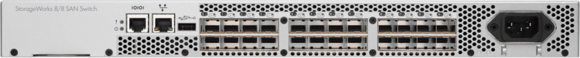 HPE 8/8 Base 8-port Enabled SAN, Managed, Vollduplex, Rack-Einbau, 1U AM867D