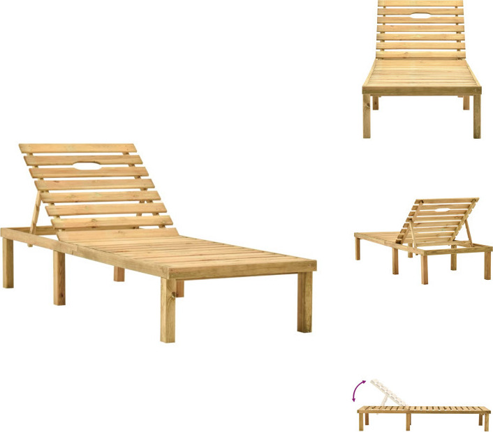 vidaXL Lehátko impregnované borovicové drevo - Lehátka