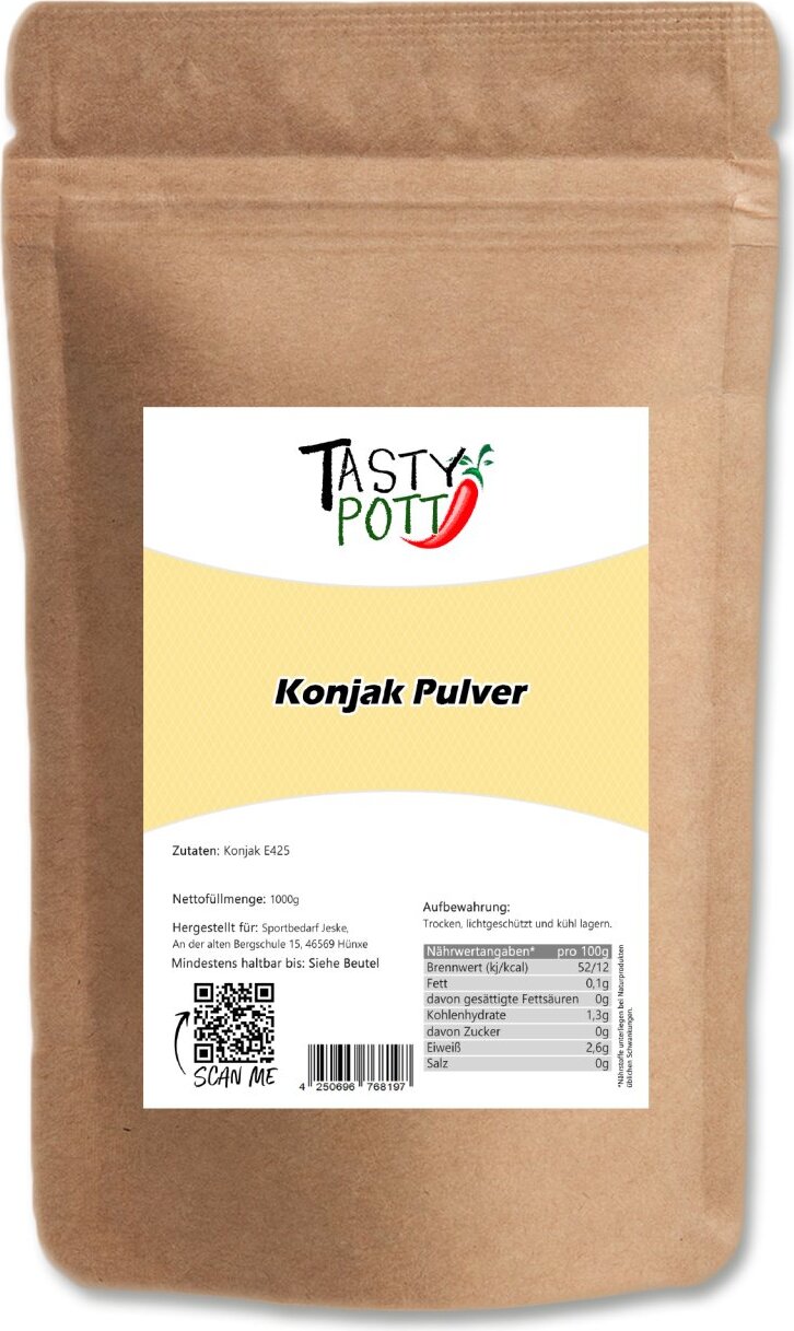 TASTY-POTT Tasty Pott Konjak Pulver 1000g Beutel