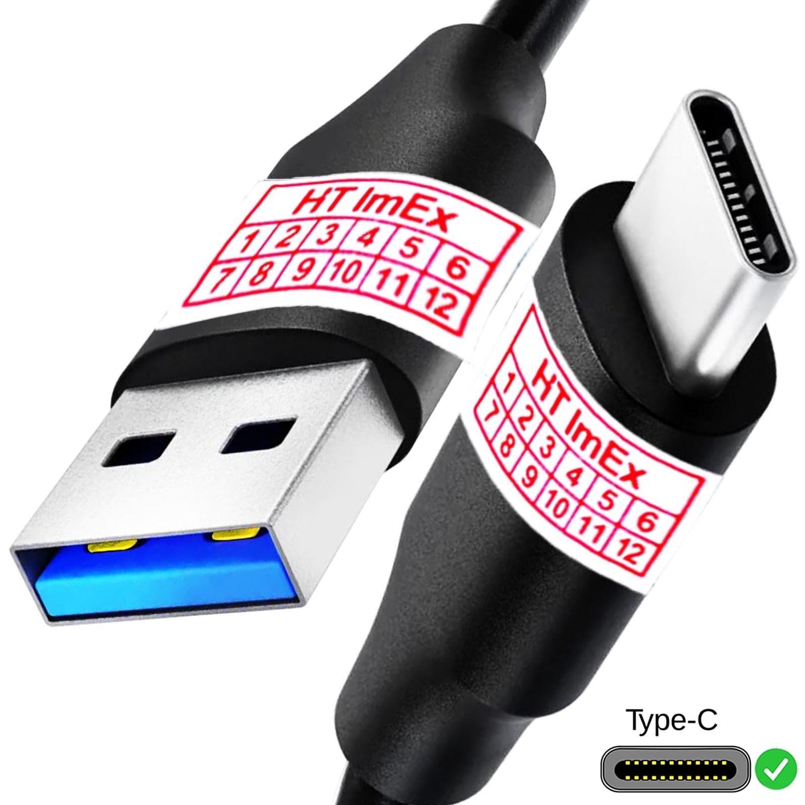 HT ImEx USB 3.2 (10Gbps) auf USB-C Datenkabel Ladekabel kompatibel mit Zaopin Z1 PRO Mouse Maus, Iphone 15 Samsung Xiaomi Huawei iPad