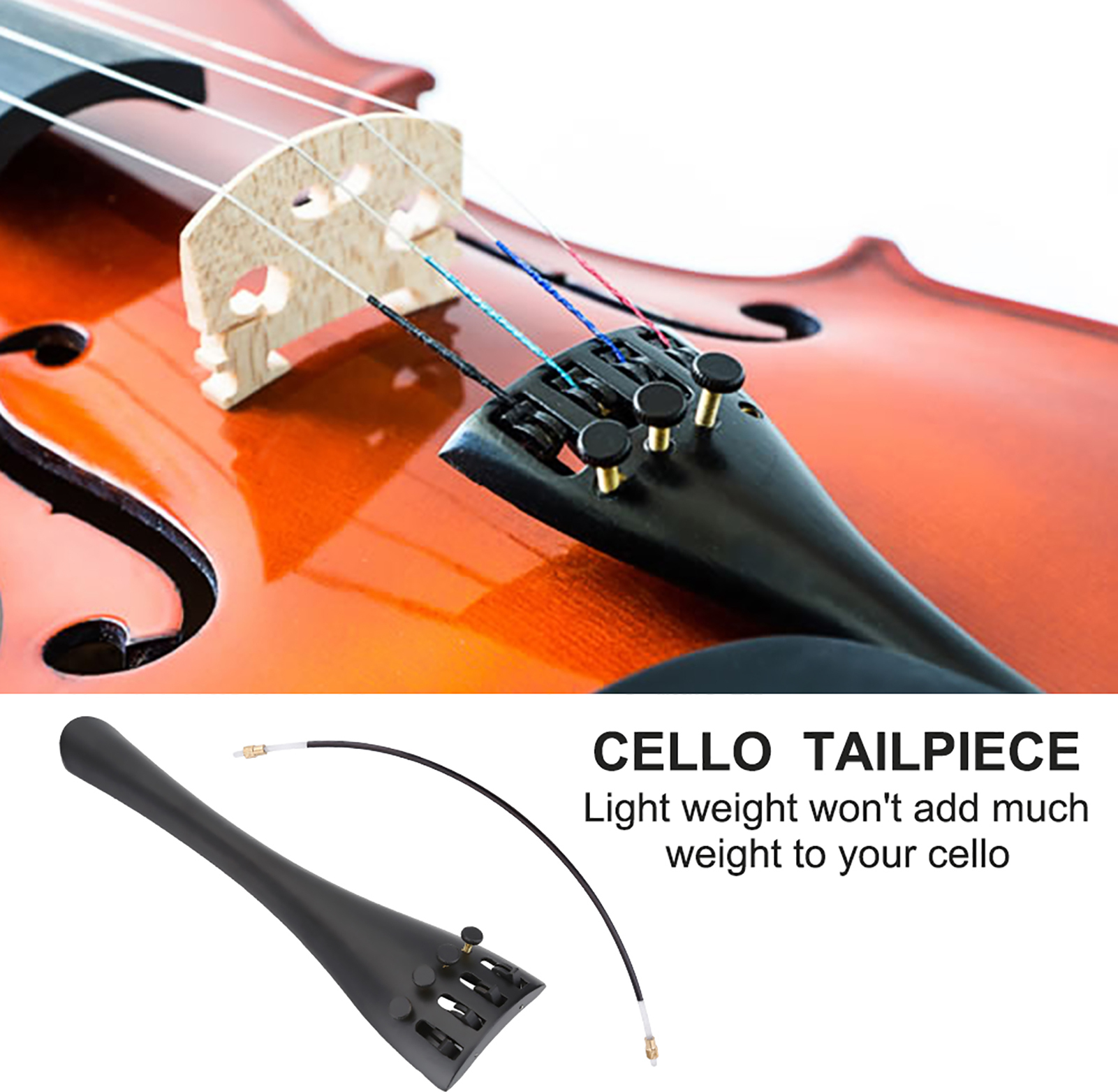 Cocosity Saitenhalter,Cello Saitenhalter,Cello Saitenhalter aus Aluminiumlegierung,Cello Zubehör,Musikinstrumente