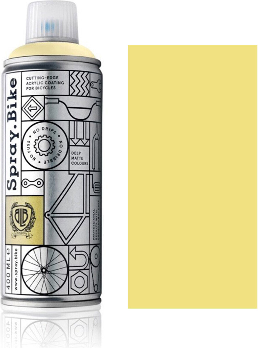 SPRAY.BIKE Fahrrad Lackspray Keine GRUNDIERUNG notwendig - Acryllack Spray 400 ml, Farbe:Primrose Hill COSMOS-48103