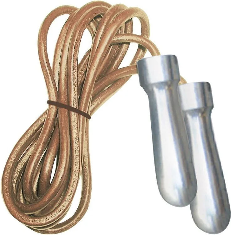 Toorx Fitness Corde à sauter en cuir Pro avec poignées en aluminium - Aluminiumhebel | 2 x 105 Gramm AHF-089