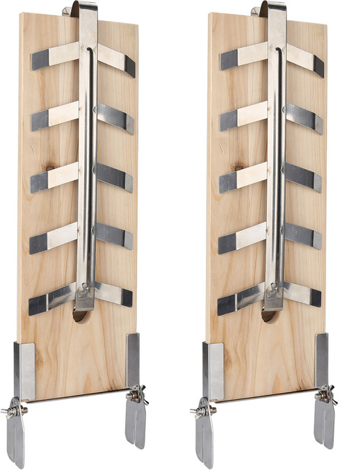 Jiubiaz Flame Salmon Board Set of 2 Grill Plank Smoking Board z nehrdzavejúcej ocele