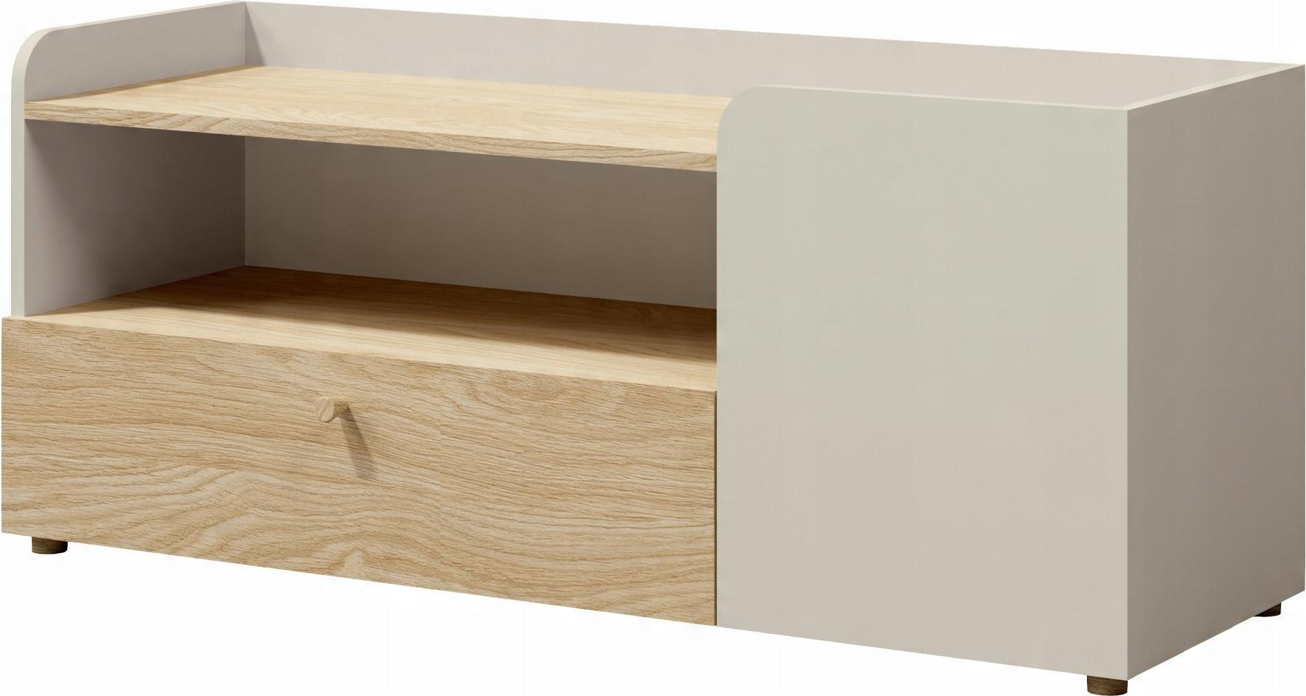 Tkmoebel rtv Truhe Yuki 12 120 x 40 x 51cm Schattierungen von mattem Beige